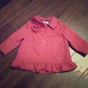Pink pea coat size 18 months